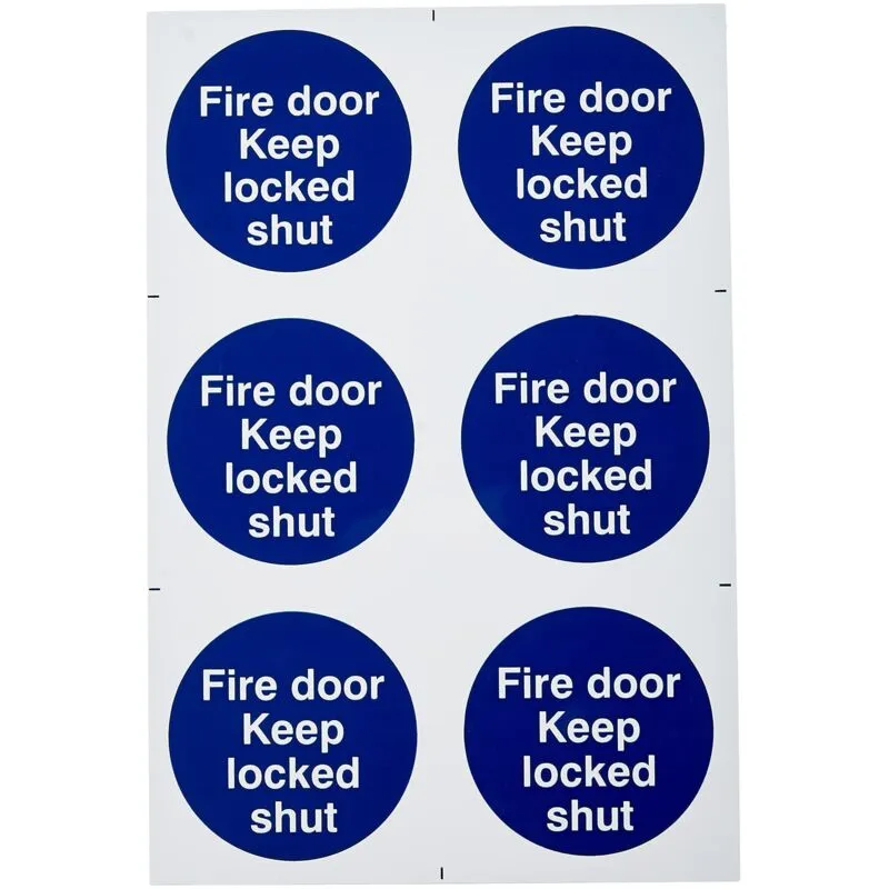 Scan - 0153 Fire Door Keep Locked Shut - pvc 200 x 300mm SCA0153