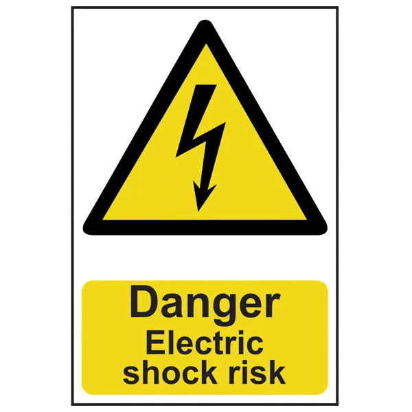 Scan 0750 Danger Electric Shock Risk - Pvc 200 x 300mm