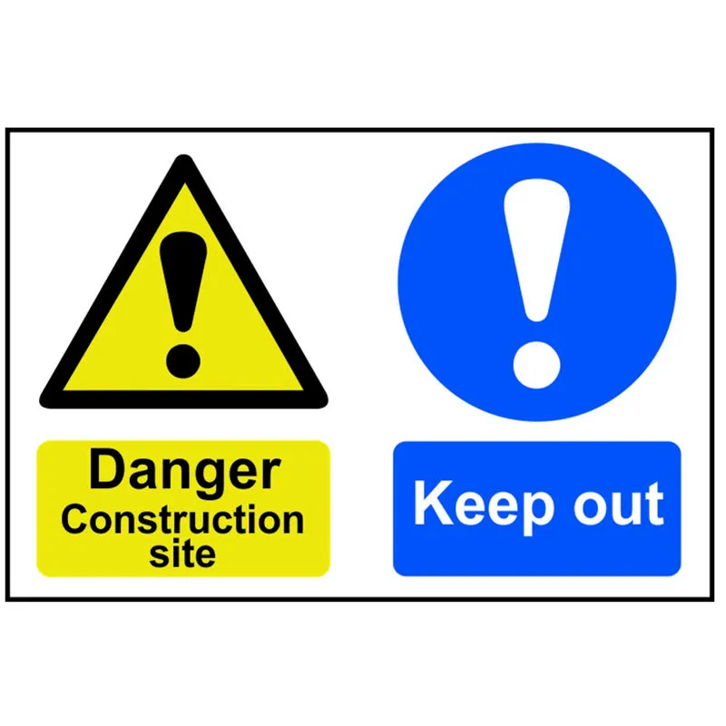 Scan - 4005 Danger Construction Site Keep Out - pvc 600 x 400mm SCA4005