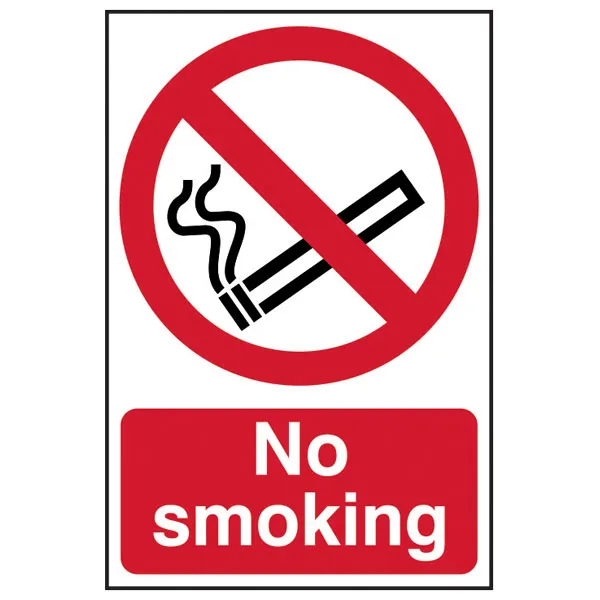 Scan 4050 No Smoking - Pvc 400 x 600mm