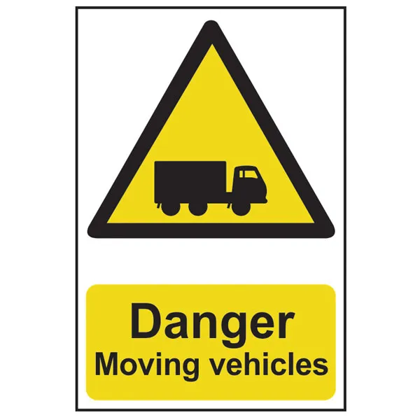 Scan 4100 Danger Moving Vehicles - Pvc 400 x 600mm