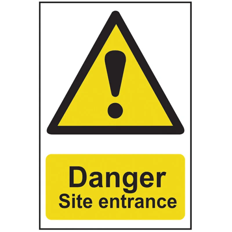 Spectrum Industrial Danger Site Entrance S/A Pvc Sign 400x600mm 4102
