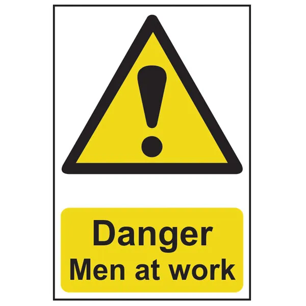 Scan 4104 Danger Men At Work - Pvc 400 x 600mm