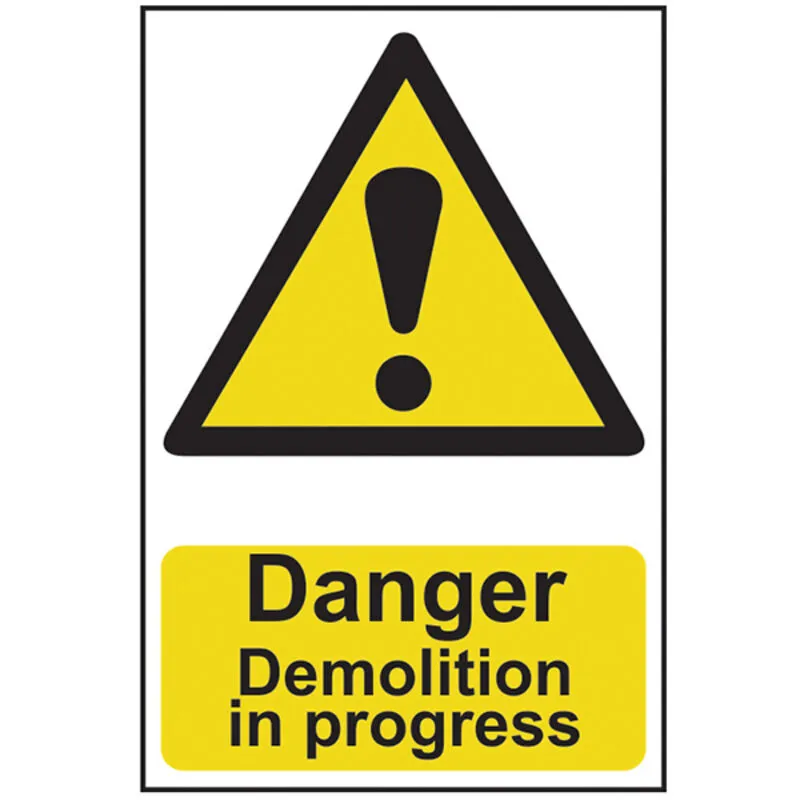Scan - 4106 Danger Demolition In Progress - pvc 400 x 600mm SCA4106