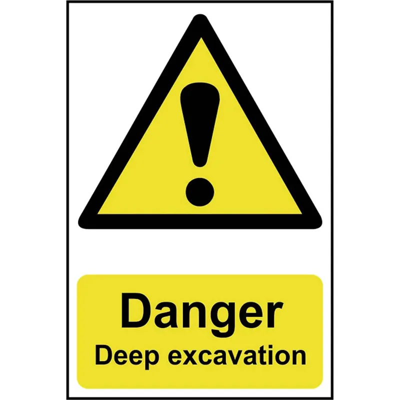 Scan Danger Deep Excavation Sign 400mm 600mm Standard