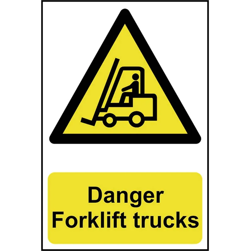 Scan Danger Forklift Trucks Sign 200mm 300mm Standard
