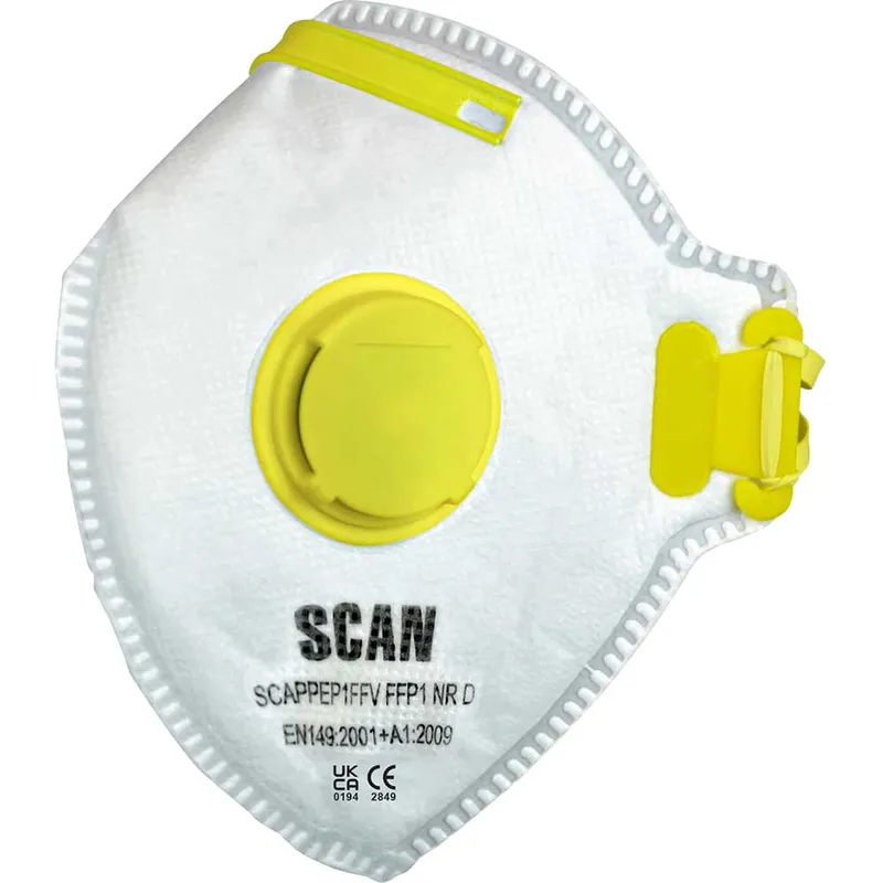 Scan FFP1 Fold Flat Valved Disposable Mask Pack of 10