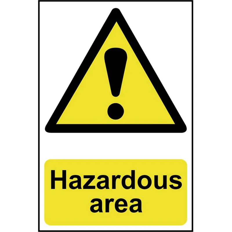 Scan Hazardous Area Sign 400mm 600mm Standard