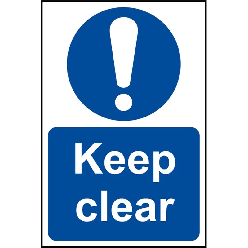 Scan Keep Clear Sign 200mm 300mm Standard