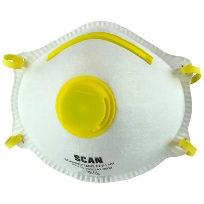 Scan - Moulded Disposable Mask Valved FFP1 Protection (Box 10)