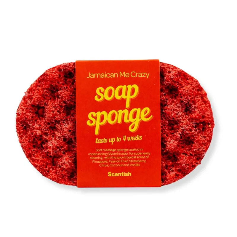 Scentish Jamaican Me Crazy Soap Sponge in Dark Red Dark Red