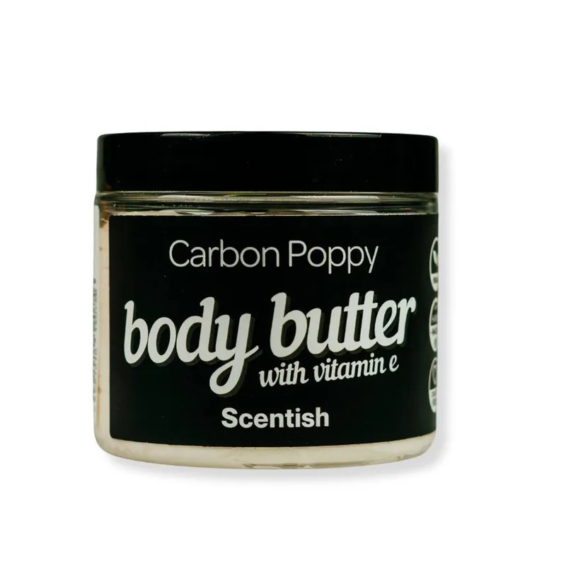 Scentish Unisex Carbon Poppy Body Butter in Natural Natural One Size female