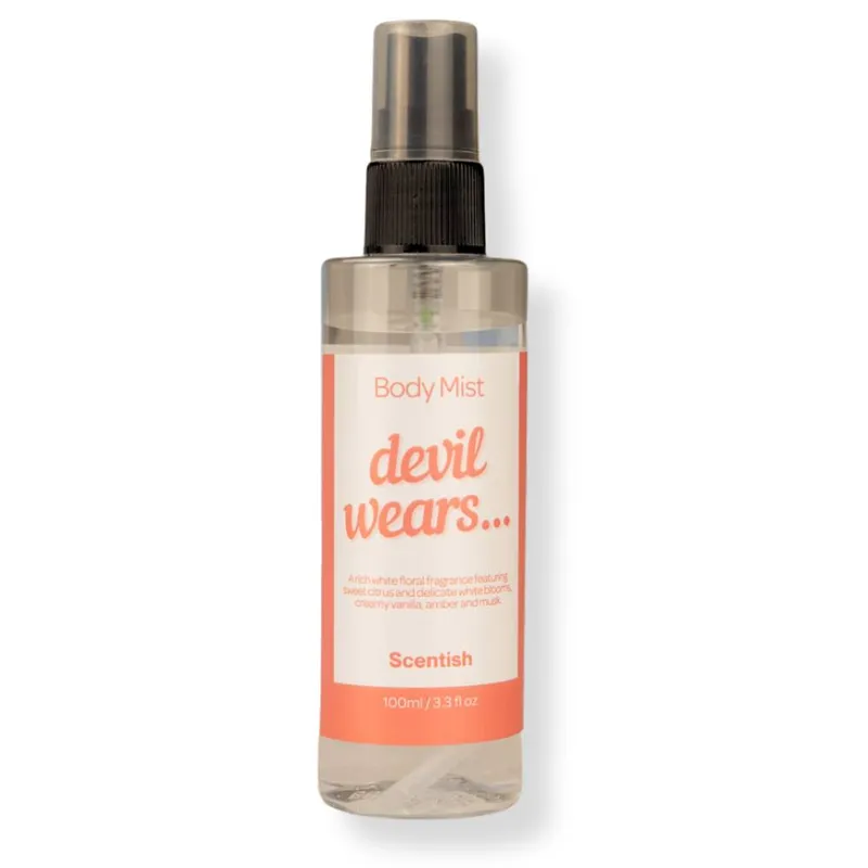 Scentish Unisex Devil Wears Body Mist in Clear Clear female
