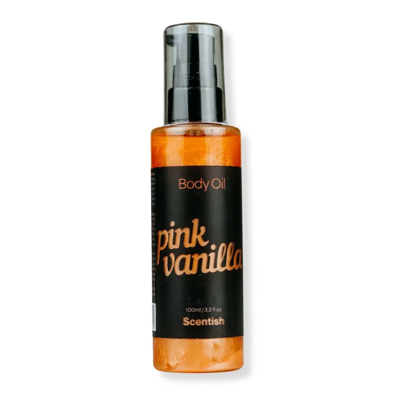 Scentish Women's Pink Vanilla Shimmering Body Oil in Metallic Gold Size: 100ml Metallic Gold 100ml