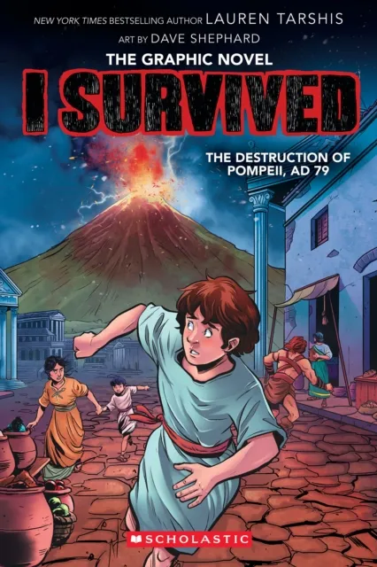 Lauren Tarshis Destruction of Pompeii, AD 79 Paperback Book Multicolor