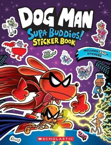 Scholastic Dog Man: Supa Buddies Sticker Book