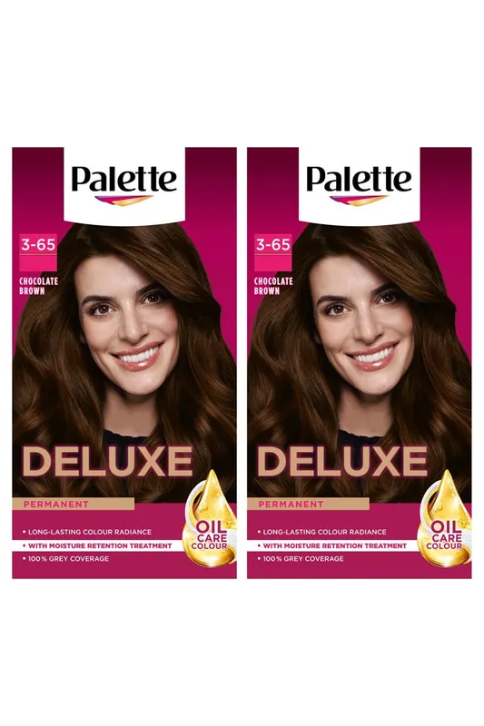 Schwarzkopf Deluxe Creme Colouration 3-65 Chocolate Brown 'Hair Dye', 2 Pack - Brown