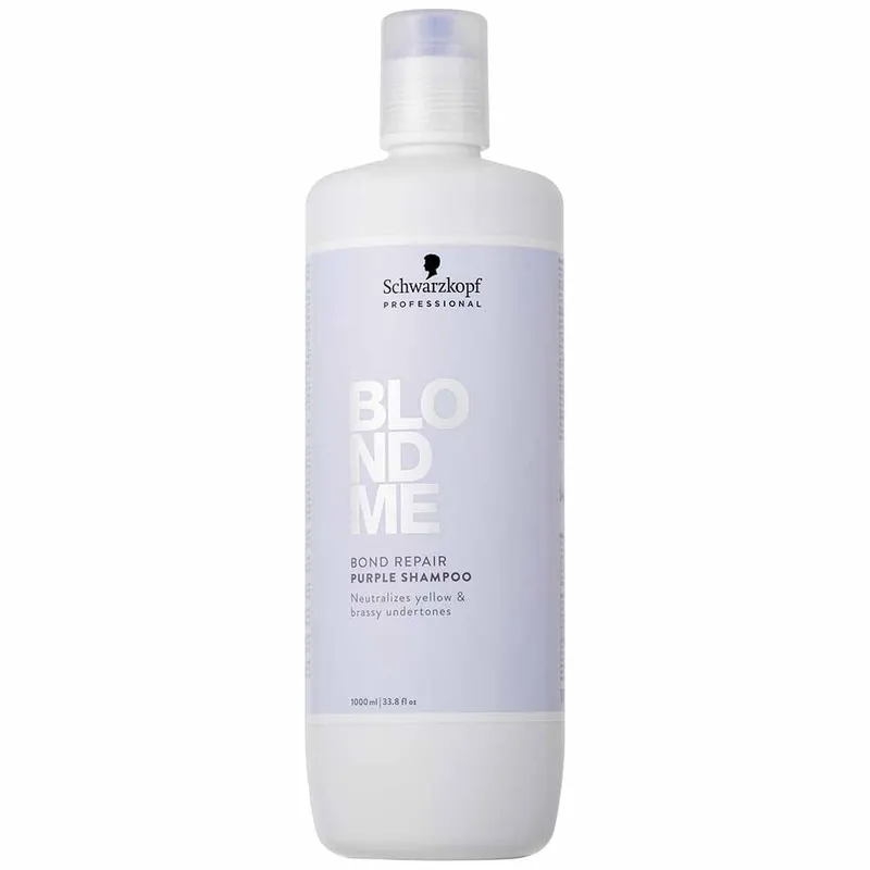 Schwarzkopf Professional BlondMe Bond Repair Shampoo in Purple, 1000ml