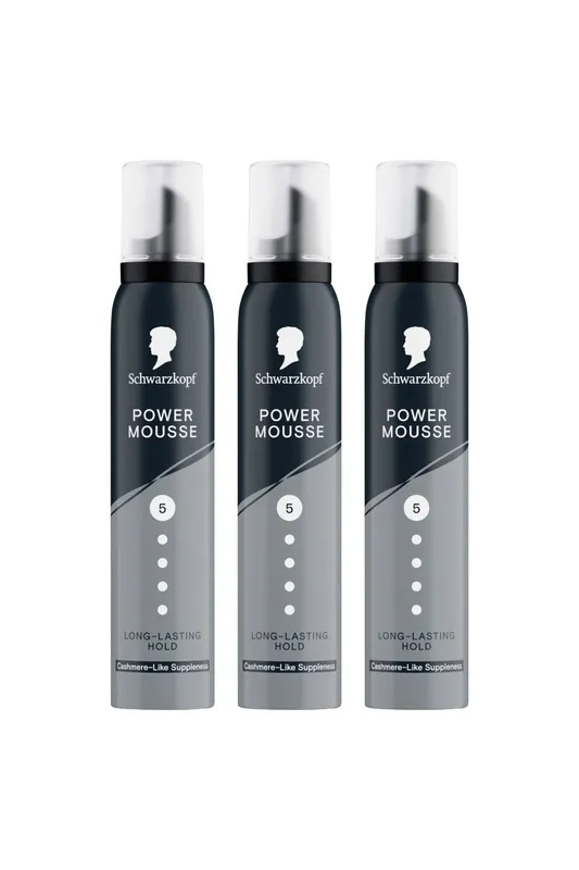 Schwarzkopf Taft Power Cashmere HL5 Styling 'Mousse' 200ml, 3 Pack in Black - Black