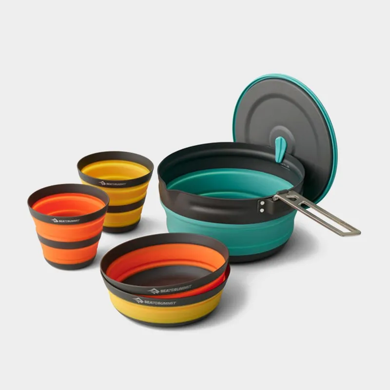 Sea to Summit Frontier Ultralight Collapsible One Pot Cook 2 Person 5 Piece Set, Multi