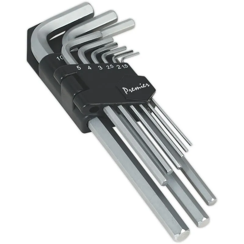 Sealey AK7136 Hex Key Set 9pc Long Metric