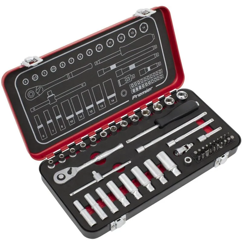 Sealey Premier Platinum Series 49 Piece 1/4" Drive Socket Set 1/4"