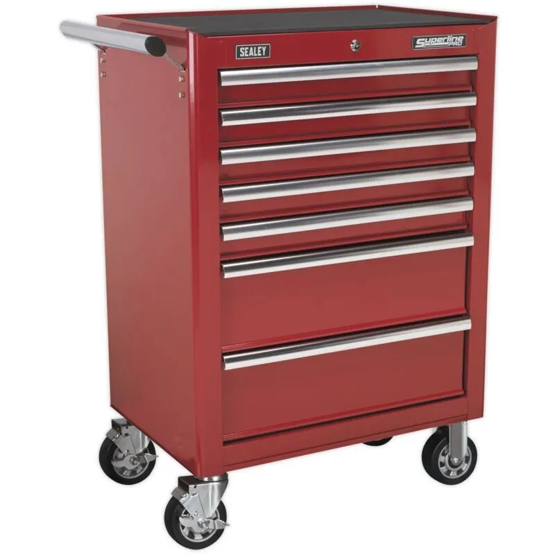 AP26479T Superline pro Rollcab 7 Drawer - Red - Sealey
