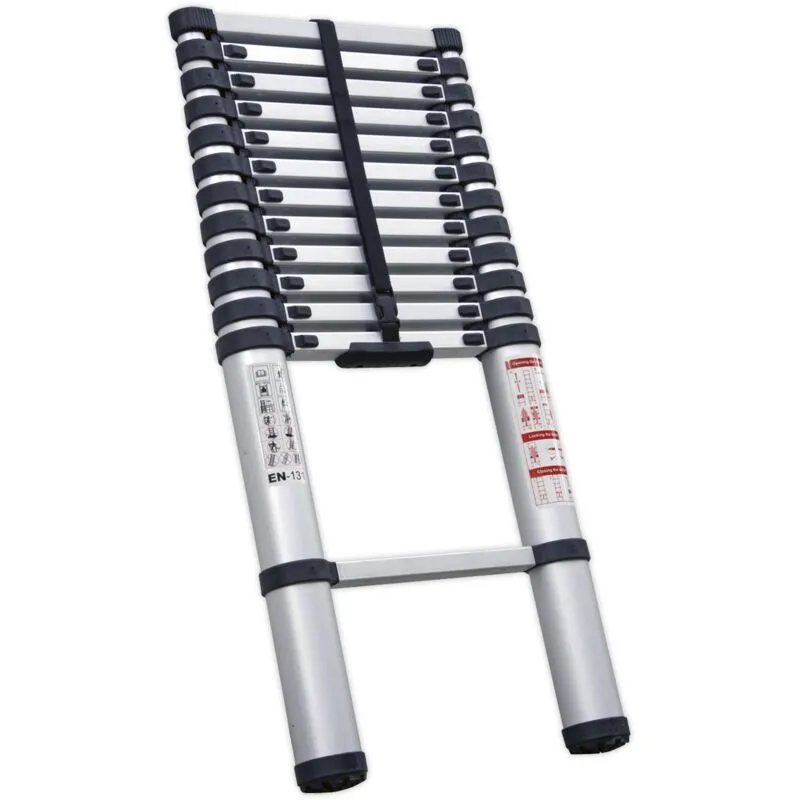ATL13 Aluminium Professional Telescopic Ladder 13-Tread - en 131 - Sealey