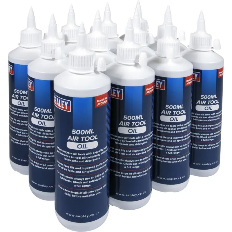 Ato/500 Air Tool Oil 500ml - Pack of 12 - Sealey
