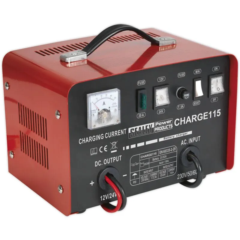 CHARGE115 12/24V Battery Charger 19A 230V - Sealey