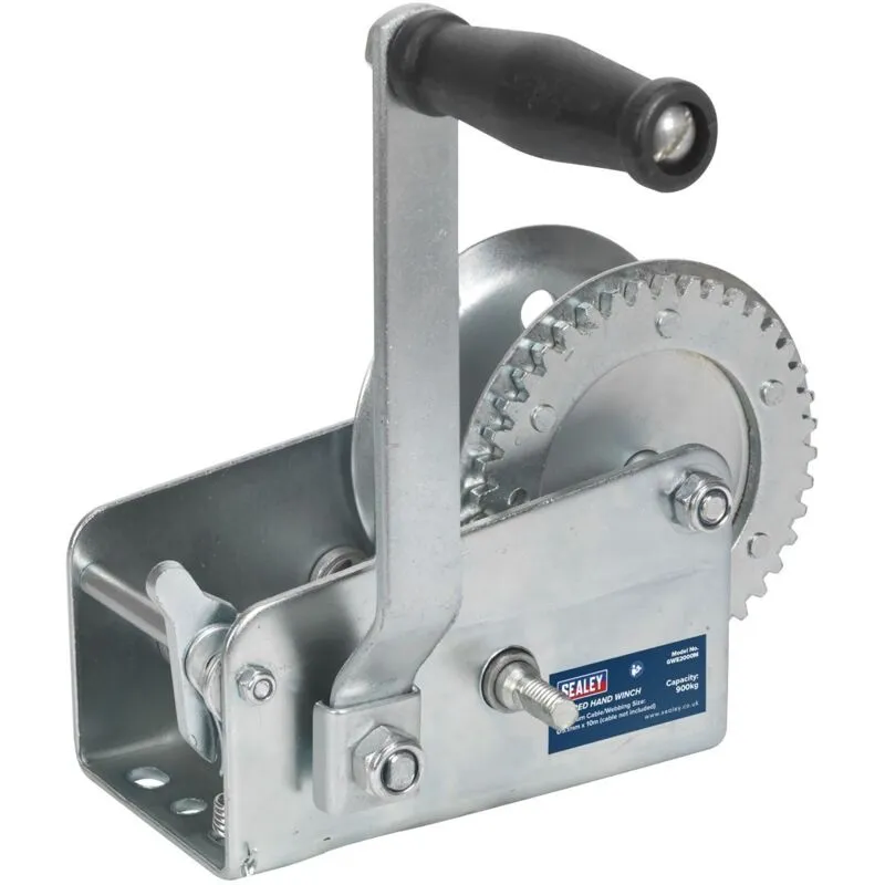 GWE2000M Geared Hand Winch 900kg Capacity - Sealey