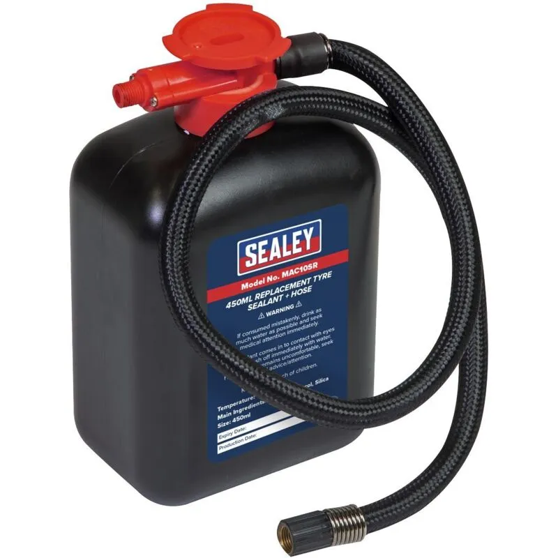 MAC10SR Replacement Tyre Sealant & Hose 450ml - Sealey