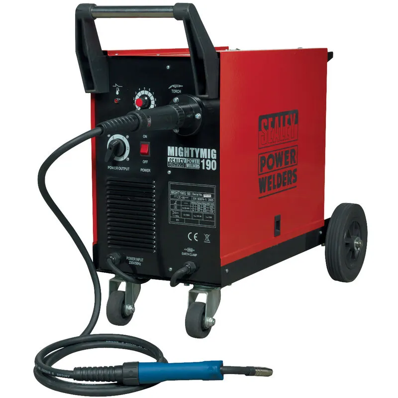 Sealey MIGHTYMIG190 Professional Gas/No-Gas Mig Welder 190Amp With...