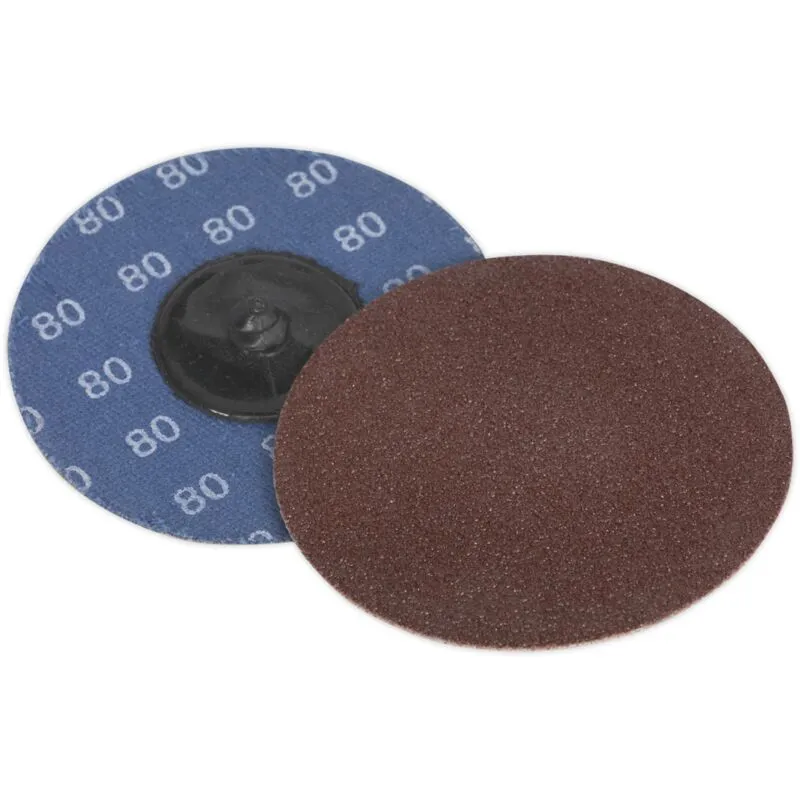 Sealey PTCQC7580 Quick-Change Sanding Disc Ø75mm 80Grit Pack of 10