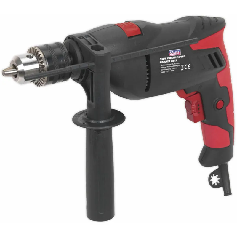 SD750 13mm Variable Speed Hammer Drill 750W/230V - Sealey