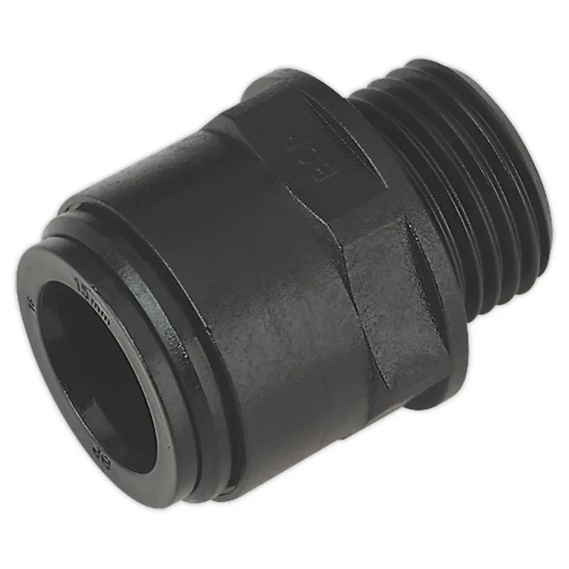 Sealey CAS15SA 15mm Straight Adaptor 1/2"bsp Pack of 2