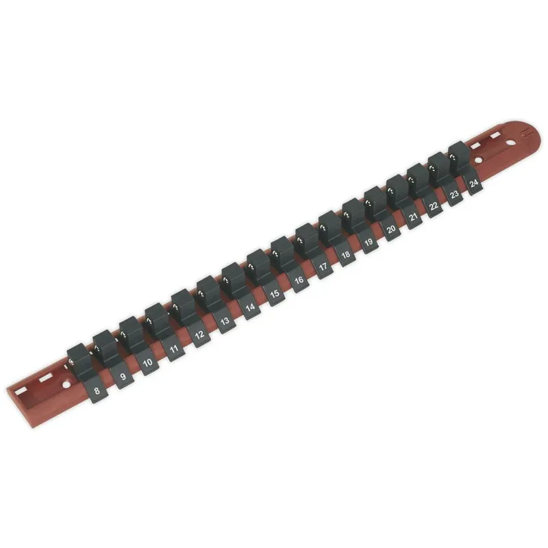 Sealey 1/2" Drive Socket Retaining Rail 17 Clips 1/2"