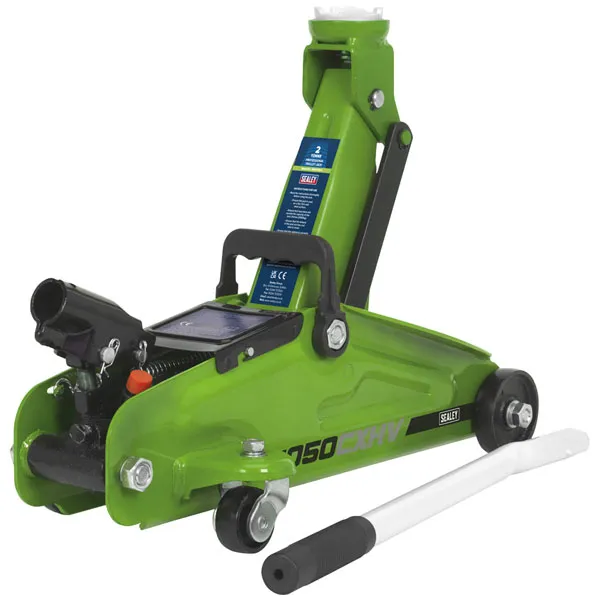 Sealey - 1050CXHV Short Chassis Trolley Jack 2 Tonne - Green