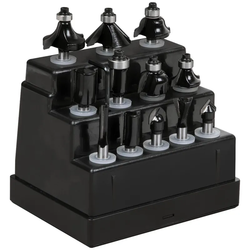 Sealey 12 Piece 1/4" Shank Router Bit Set
