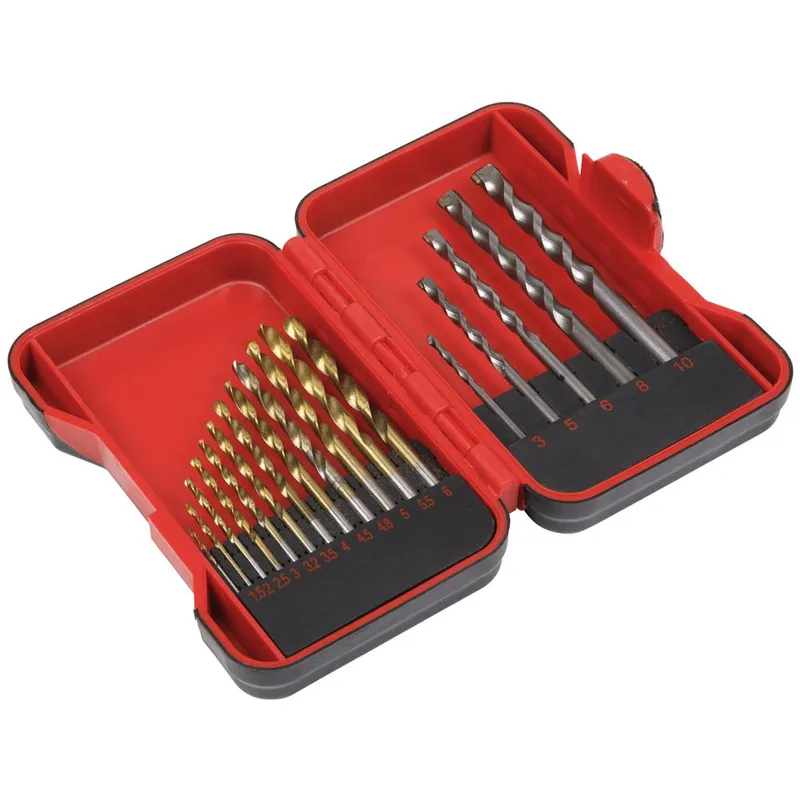 Sealey AK3717TCM Hss/Masonry Drill Bit Set 17pc