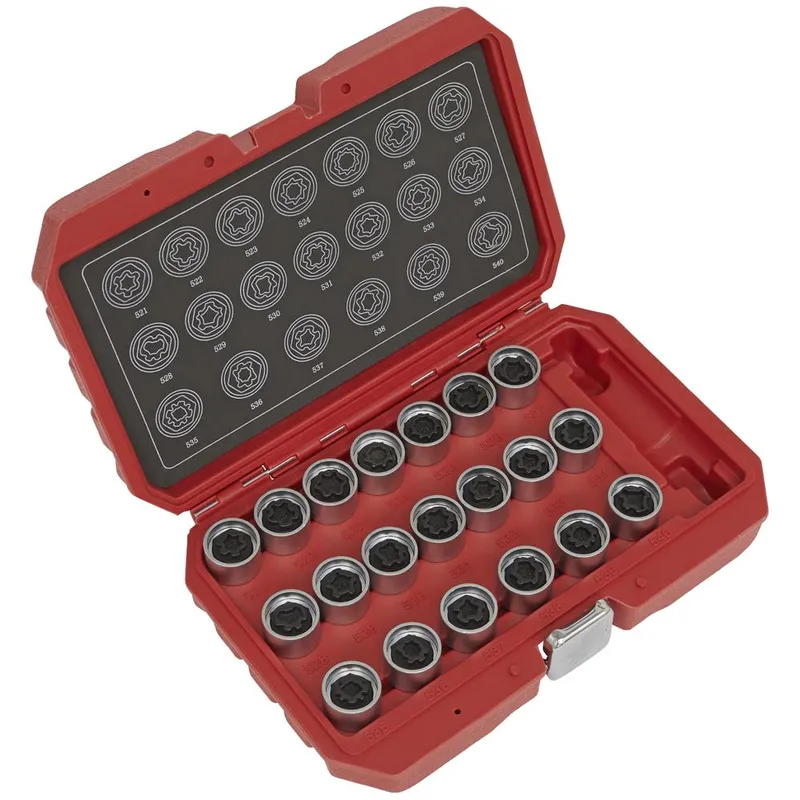 Sealey 20 Piece Locking Wheel Nut Key Set for Vag