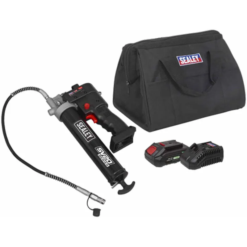 Sealey 20V 2Ah SV20 Series Grease Gun Kit CP20VGRGKIT1