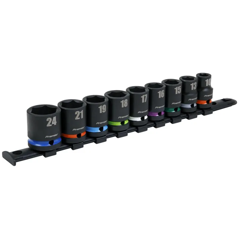 Premier Impact Socket Set 1/2''Sq Drive 9pc AK5618M - Sealey