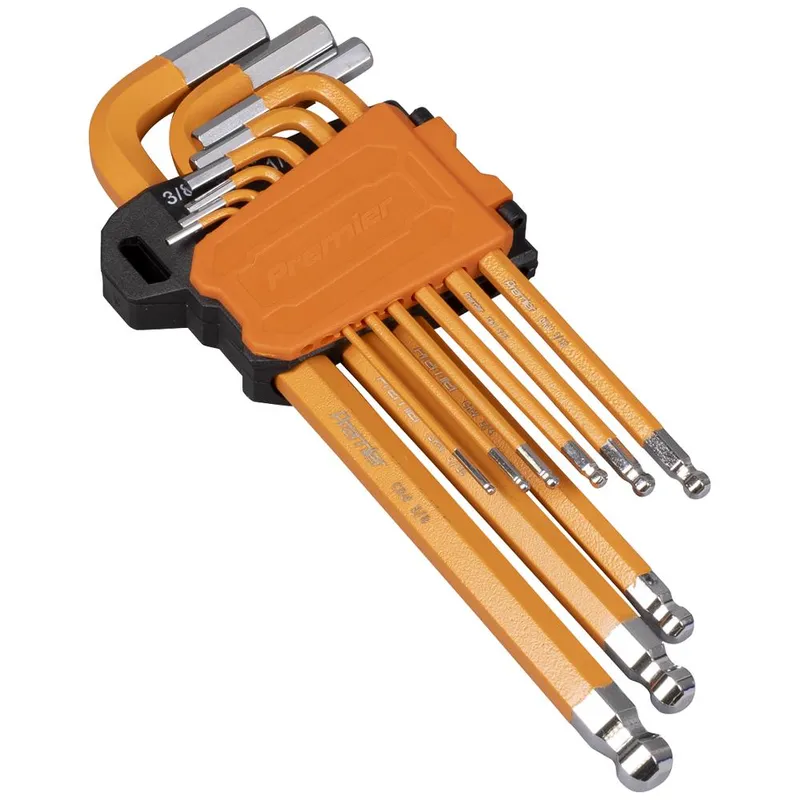 Sealey 9 Piece Long Ball End Hexagon Allen Key Set Imperial