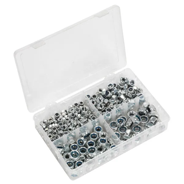 AB032LN Nylon Locknut Assortment M6-M12 300pc - Sealey