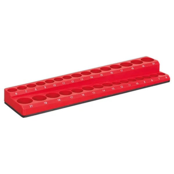 Socket Holder Magnetic 3/8'SQ. Drive Capacity 30 Sockets - Sealey