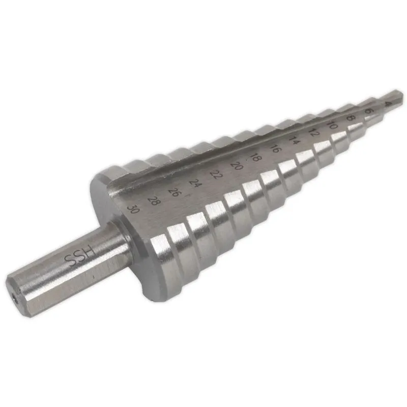 Sealey - AK4732 Double Flute hss M2 Step Drill Bit 4-30mm
