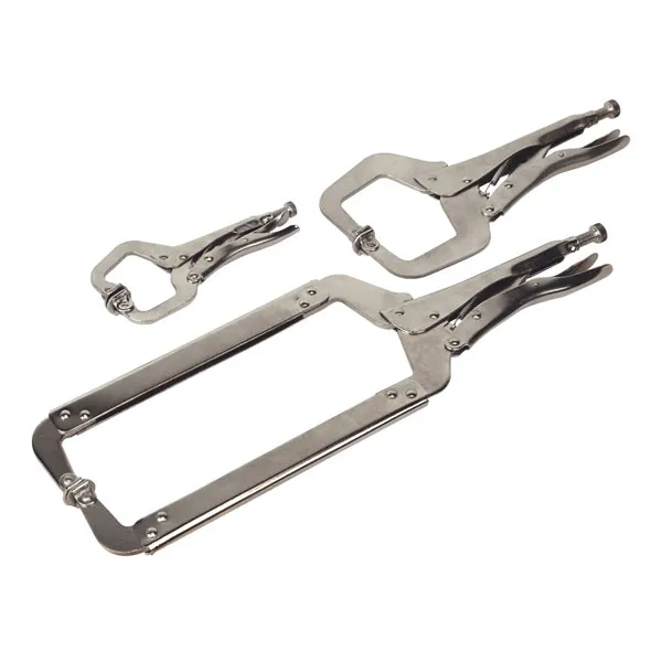 Sealey AK66 Locking C-clamp Set 3pc