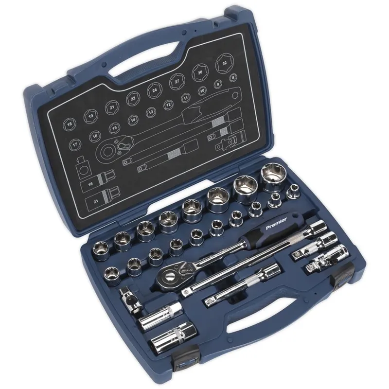 Sealey AK8992 26 Piece 1/2" Drive Socket Set 1/2"