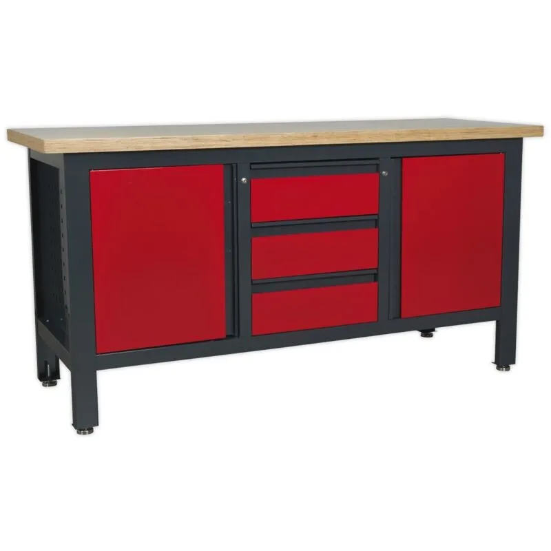 Sealey AP1905C Workstation with 3 Drawers & 2 Cupboards